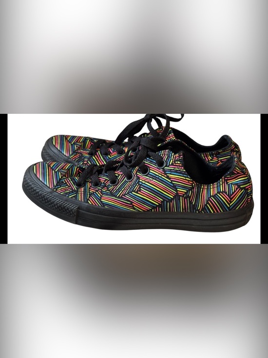 Converse Shoes - Converse Low Sneakers 154868F Neon Scratch Print Size Mens 6 Womens 8